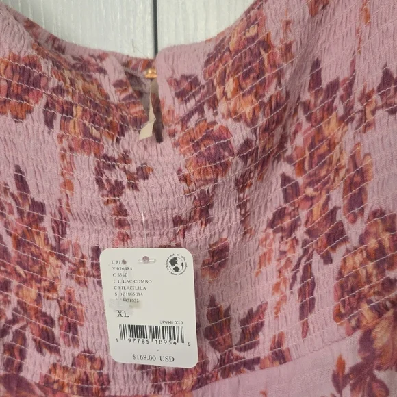 Free People Pink and White Long Sleeve Sundress - Picture 2 of 6